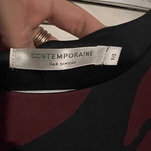 Contemporaine by Simons Black and Red Top